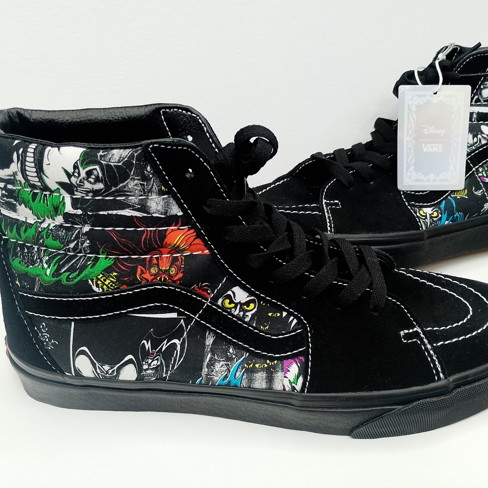 Vans Black High-Top Sneakers with Colorful Graphics
